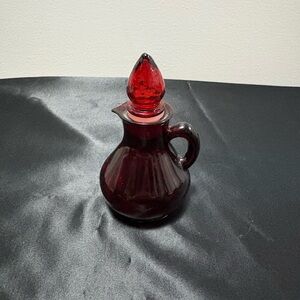 Avon Ruby Red Glass Bottle with Stopper